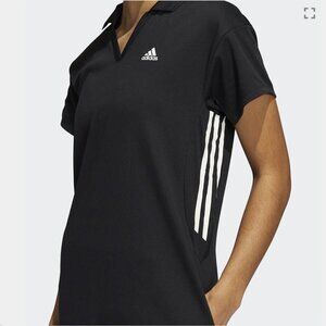 Adidas Primegreen Golf Polo Dress Size S Black and White 3 Stripes, Wome…